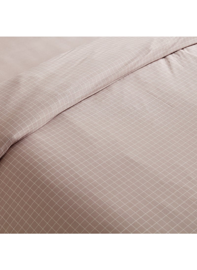 Home Box Ferum 3-Piece Striped Microfibre Queen and King Duvet and Quilt Cover Set 220 x 220 cm  - Image 5