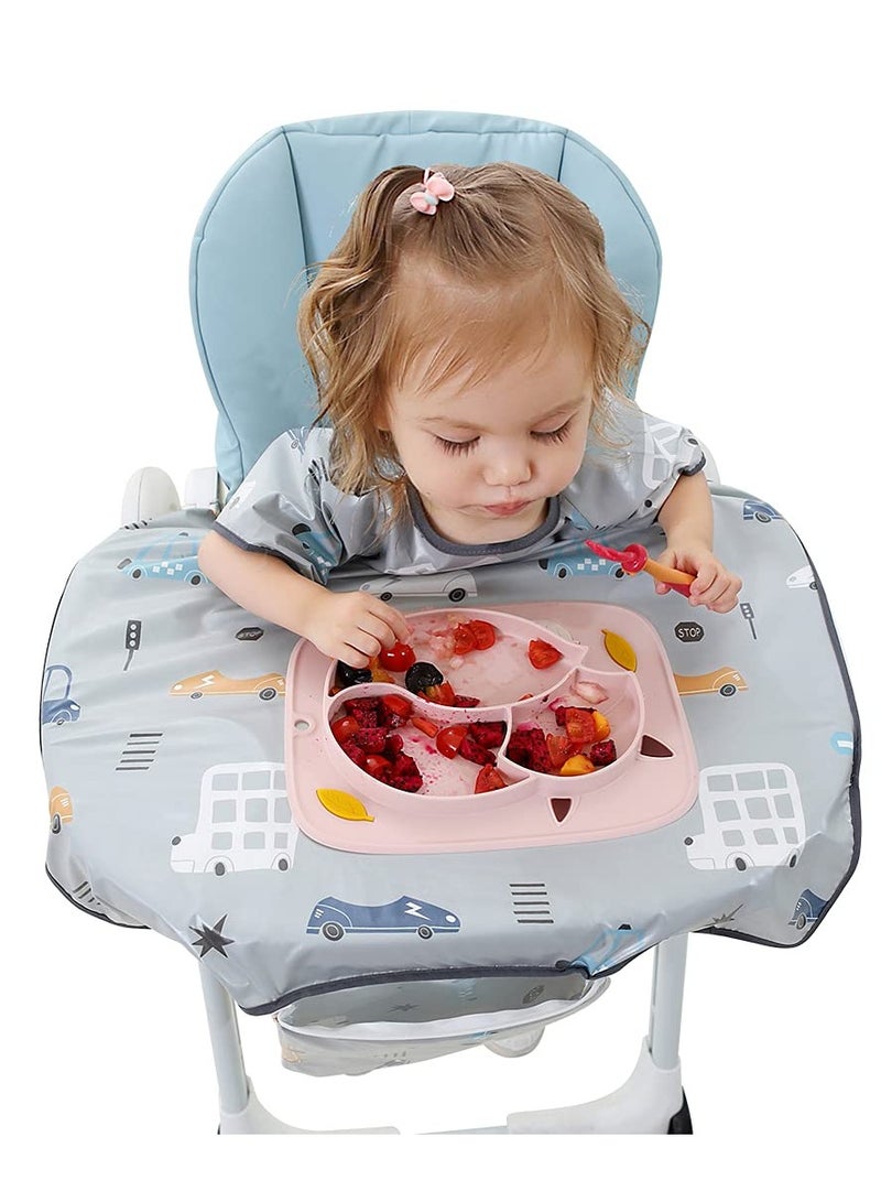 Waterproof Baby Weaning Bibs, Anti-Dirty Feeding Bibs for Mess-Free Eating, High Chair Shirt Bibs for Baby Weaning Essentials. Perfect for Keeping Your Baby Clean During Mealtime! - Image 1