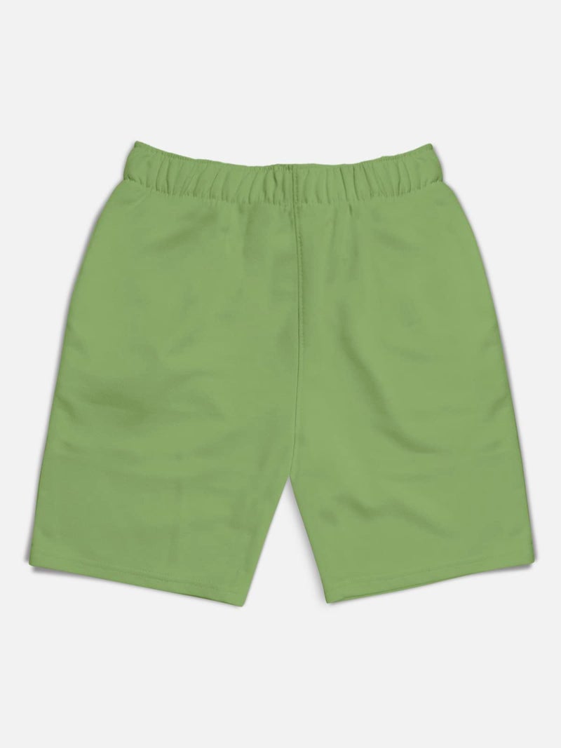 HELLCAT Pack of 3 Trendy Typographic Printed Mid Rise Shorts for Boys - Black/Jade Green/Sky Blue / 13-14 Years - Image 5