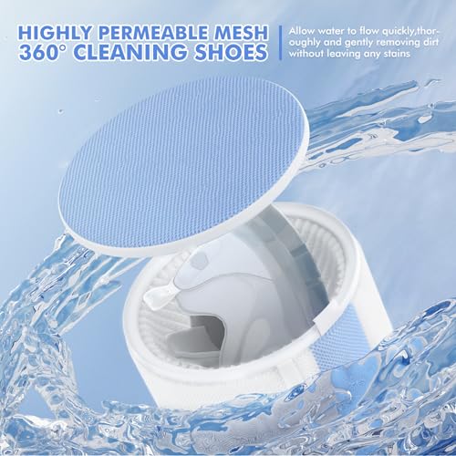 Teletrogy 2Pcs Shoe Washing Machine Bags, Laundry Shoes Bag for Washer & Dryer, Reusable Shoe Cleaning Bag Fluffy Fiber Inside, Sneaker Tennis Laundry Bags for All Shoes, Large Size, 7 x 13 Inches - Image 2
