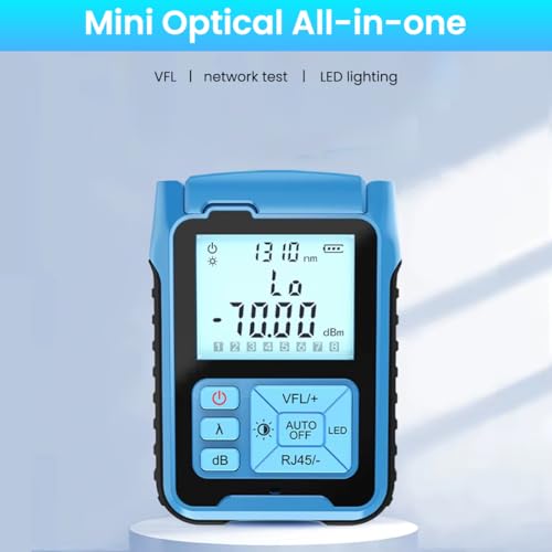 Serplex® 4 in 1 Optic Cable Tester for Fiber Optic Cable, LCD Backlight Optical Power Meter with LED Light & Automatic Calibration, Visible Red Laser Tool, Battery Operated, Battery Not Included - Image 4