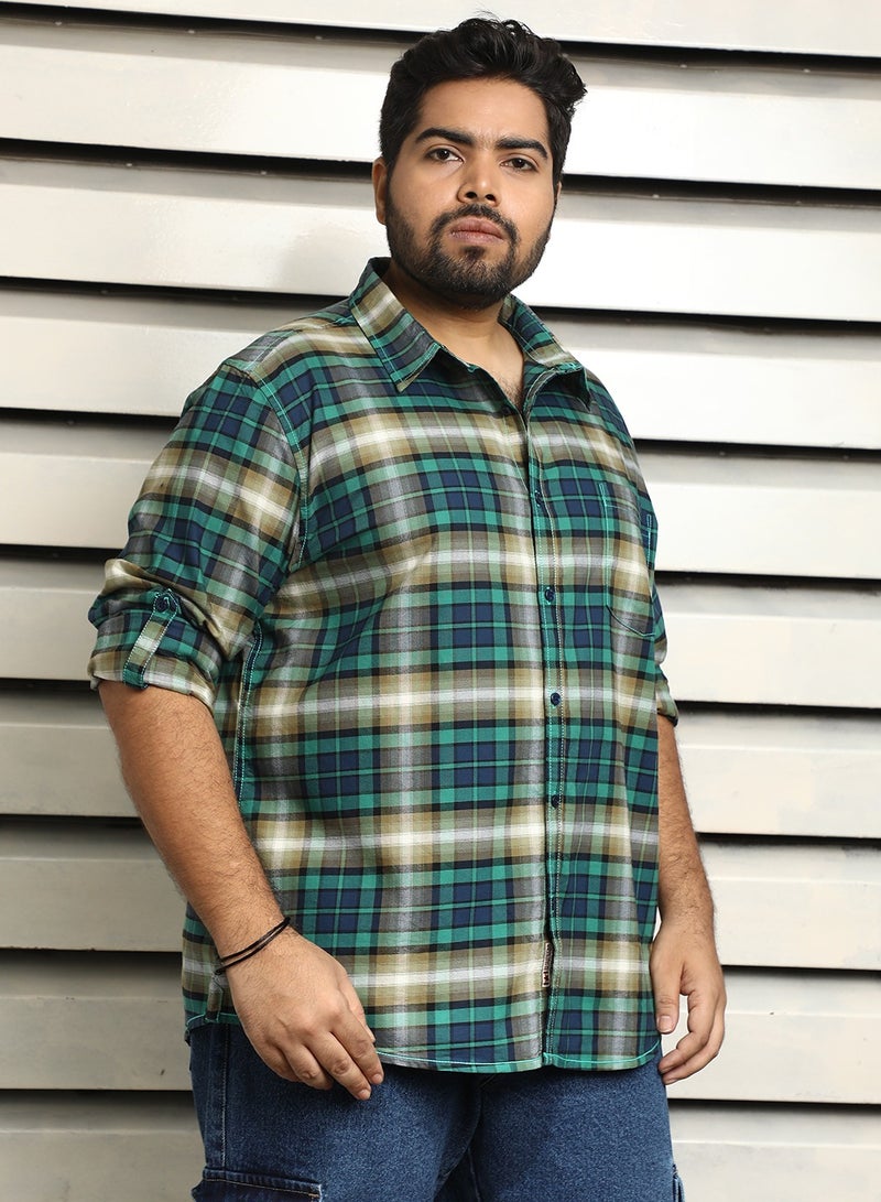 هاي ستار قميص كاجوال رجالي بقصة عادية كاروهات - Image 3