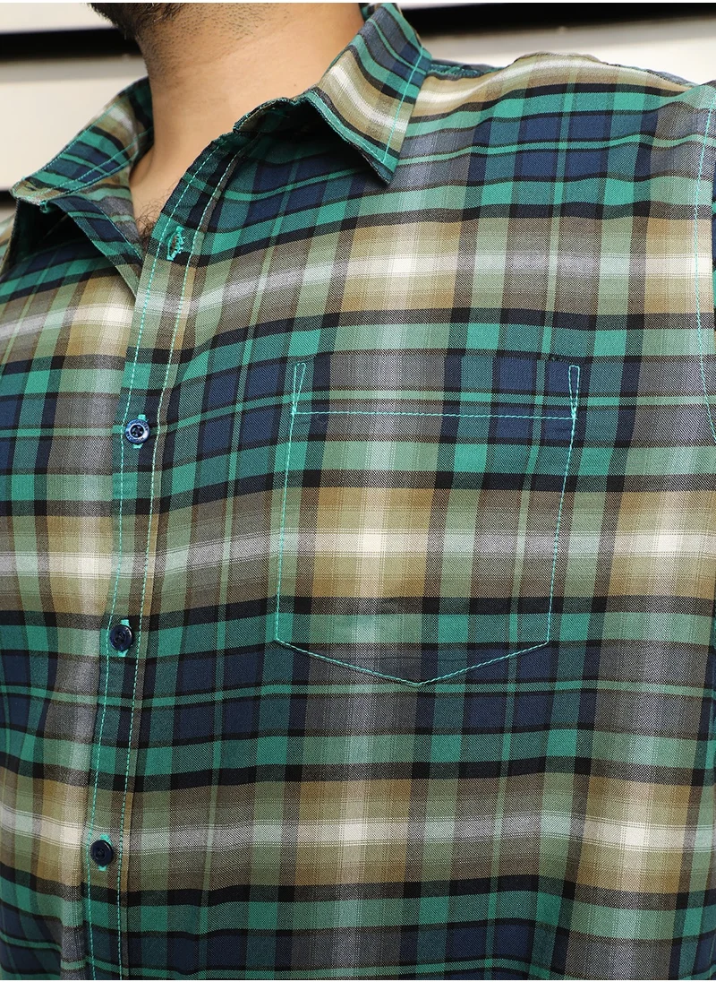 HIGH STAR Checked Regular Fit Casual Shirt for Men
