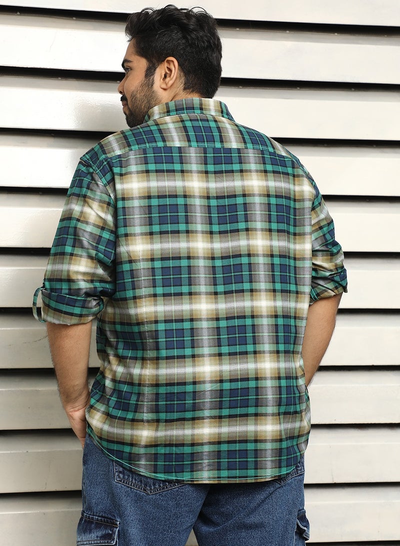 هاي ستار قميص كاجوال رجالي بقصة عادية كاروهات - Image 5