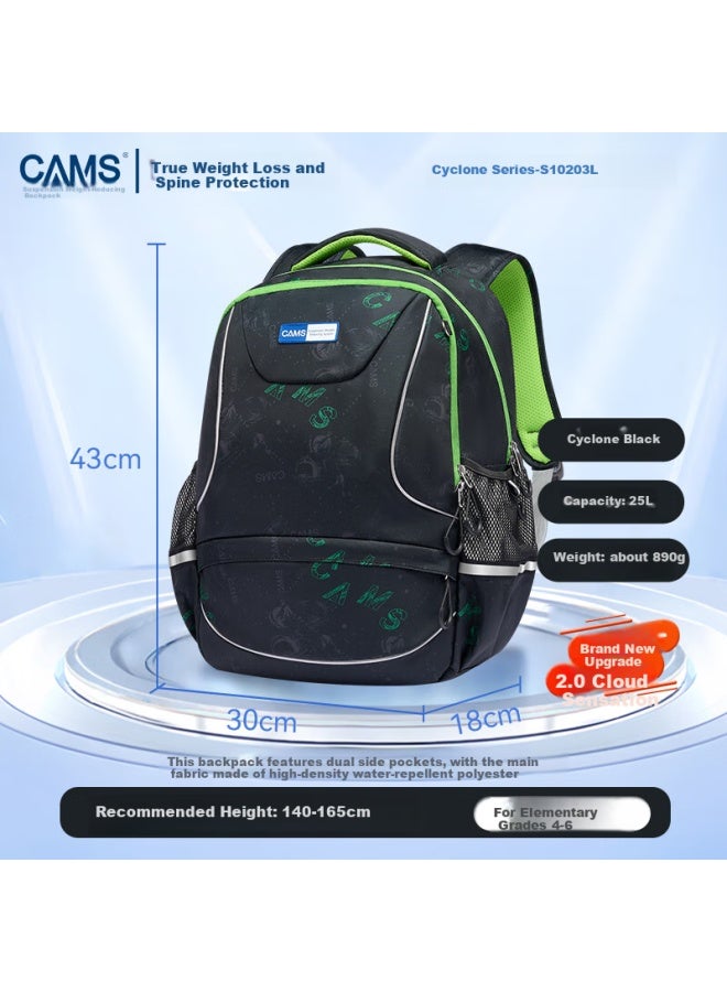 Cams 2.0 Cloud-sensing Suspended Weight Reduction Backpack For Grades 1-3 Boys And Girls, Large Capacity Elementary School Student Lightweight Spine Protection S10203l - Image 5