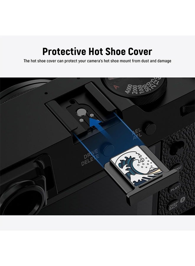 NEEWER X100V X100VI Hot Shoe Cover  Shutter on Cap Set, Cold Shoe Cover with Shutter Release on, Photography Accessories Compatible with Fujifilm X100V X100VI, Black, CA115 - Image 3