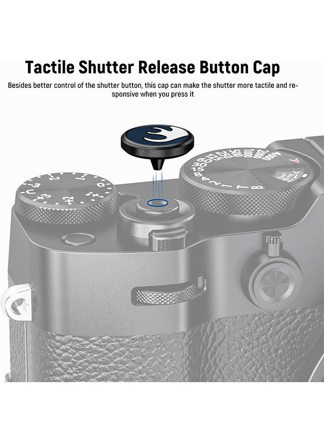 NEEWER X100V X100VI Hot Shoe Cover  Shutter on Cap Set, Cold Shoe Cover with Shutter Release on, Photography Accessories Compatible with Fujifilm X100V X100VI, Black, CA115 - Image 4