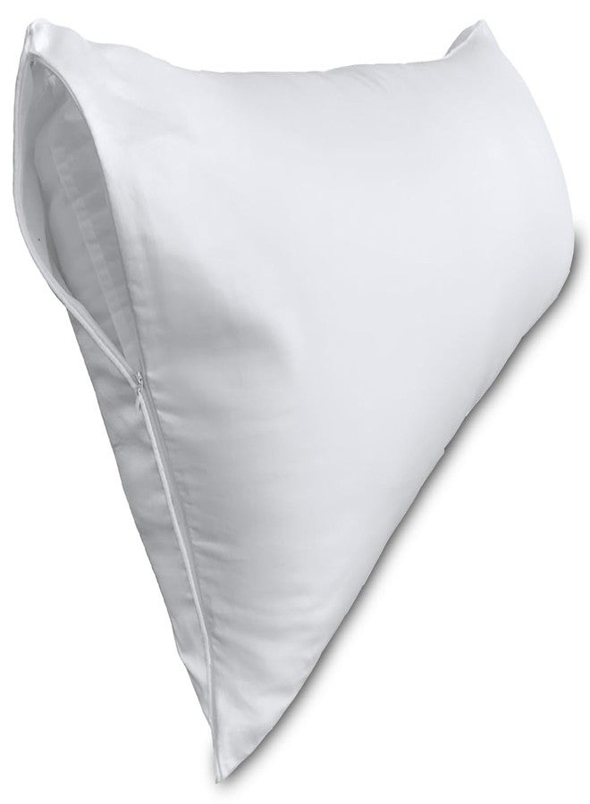 Precoco Body Pillow Cover, Precoco 100% Cotton Body Pillow Pillowcase-Premium White Pillow Case with Double Zipper Fitted, Breathable & Ultra Soft/600 Thread Count Covers for Easy Care, 20x54, 1 Pack - Image 1