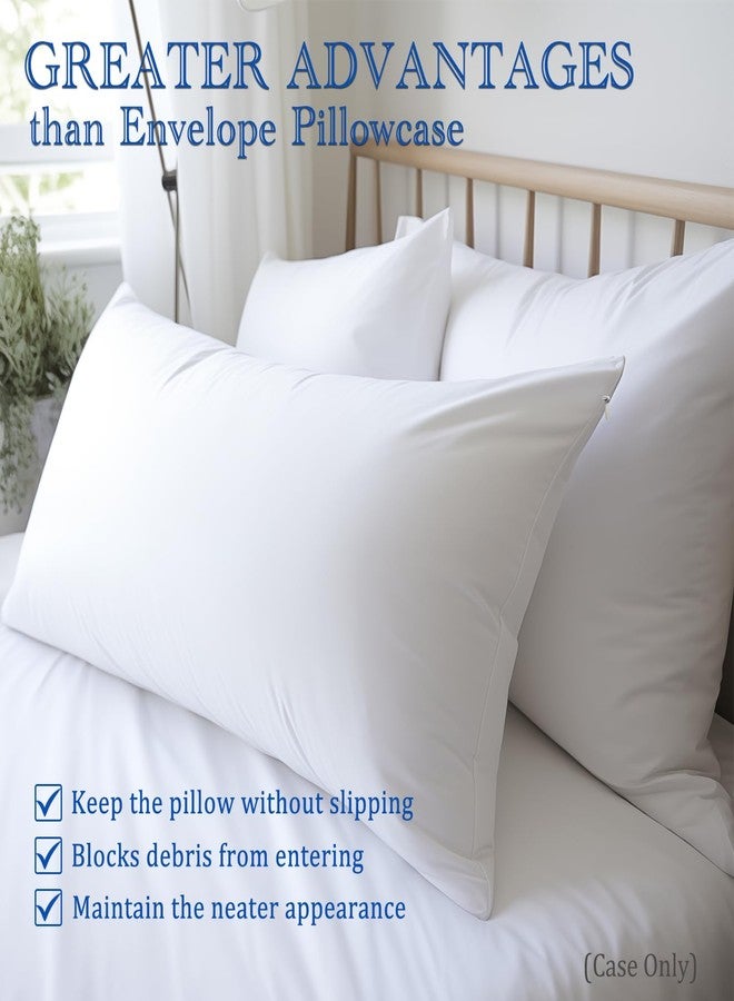 Precoco Body Pillow Cover, Precoco 100% Cotton Body Pillow Pillowcase-Premium White Pillow Case with Double Zipper Fitted, Breathable & Ultra Soft/600 Thread Count Covers for Easy Care, 20x54, 1 Pack - Image 2