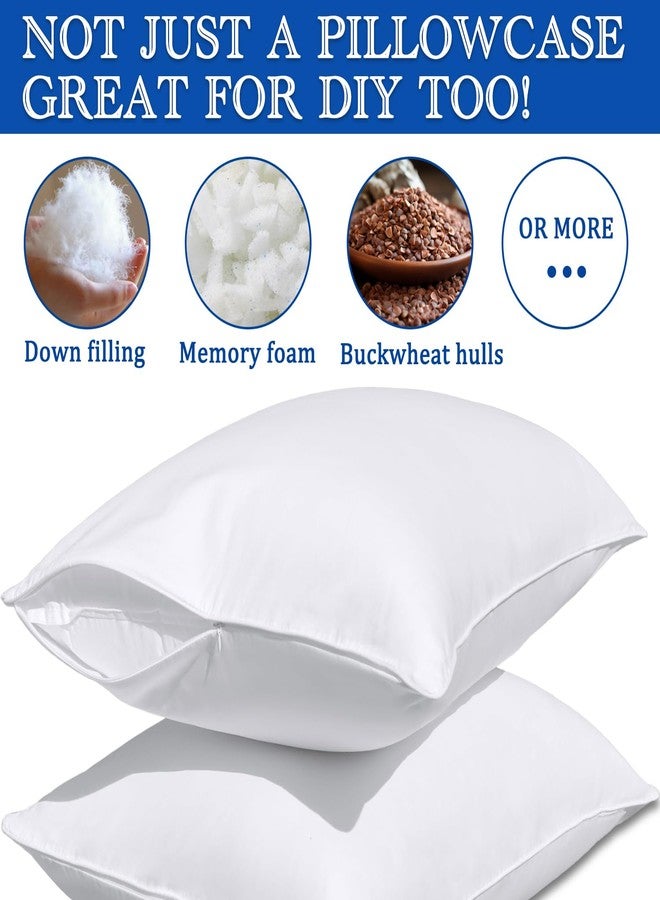 Precoco Body Pillow Cover, Precoco 100% Cotton Body Pillow Pillowcase-Premium White Pillow Case with Double Zipper Fitted, Breathable & Ultra Soft/600 Thread Count Covers for Easy Care, 20x54, 1 Pack - Image 3