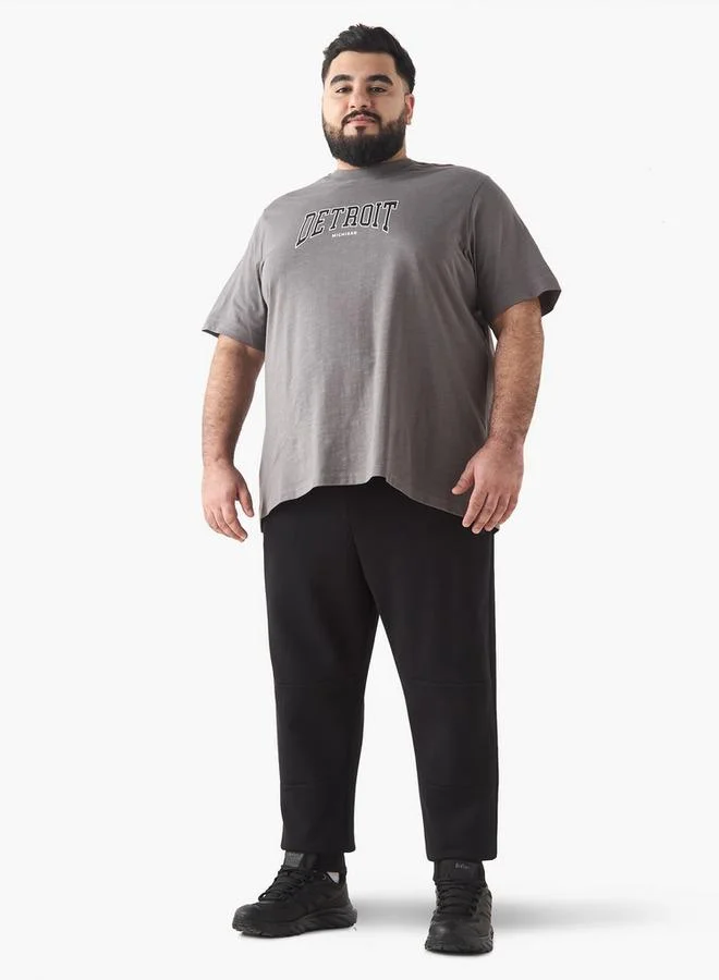 Splash FAV Plus Size Panelled Flexi Waist Joggers with Pockets