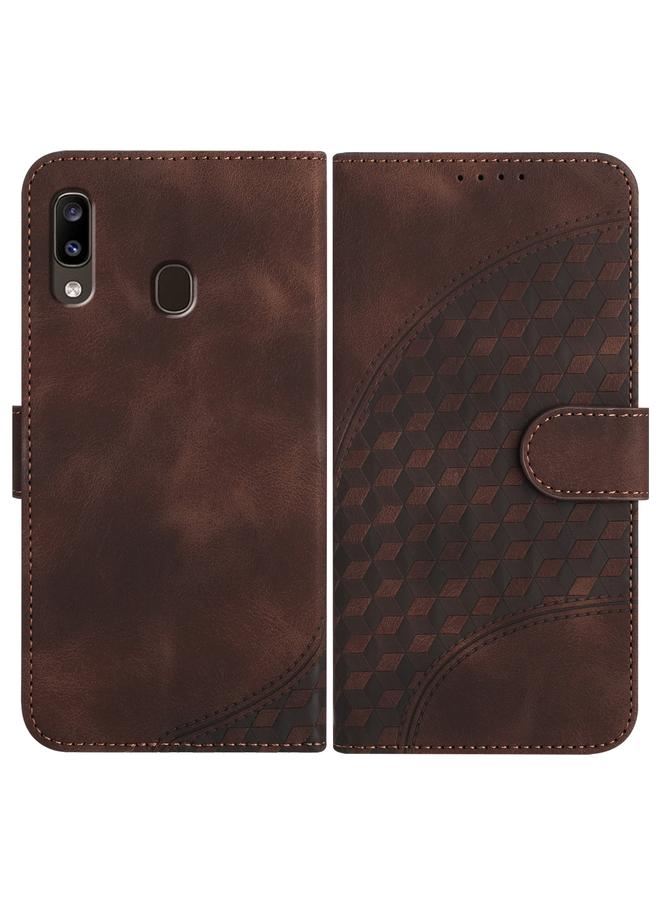 S-TOP Case For Samsung Galaxy A20/A30 YX0060 Elephant Head Embossed Phone Leather Case with Lanyard - Image 1