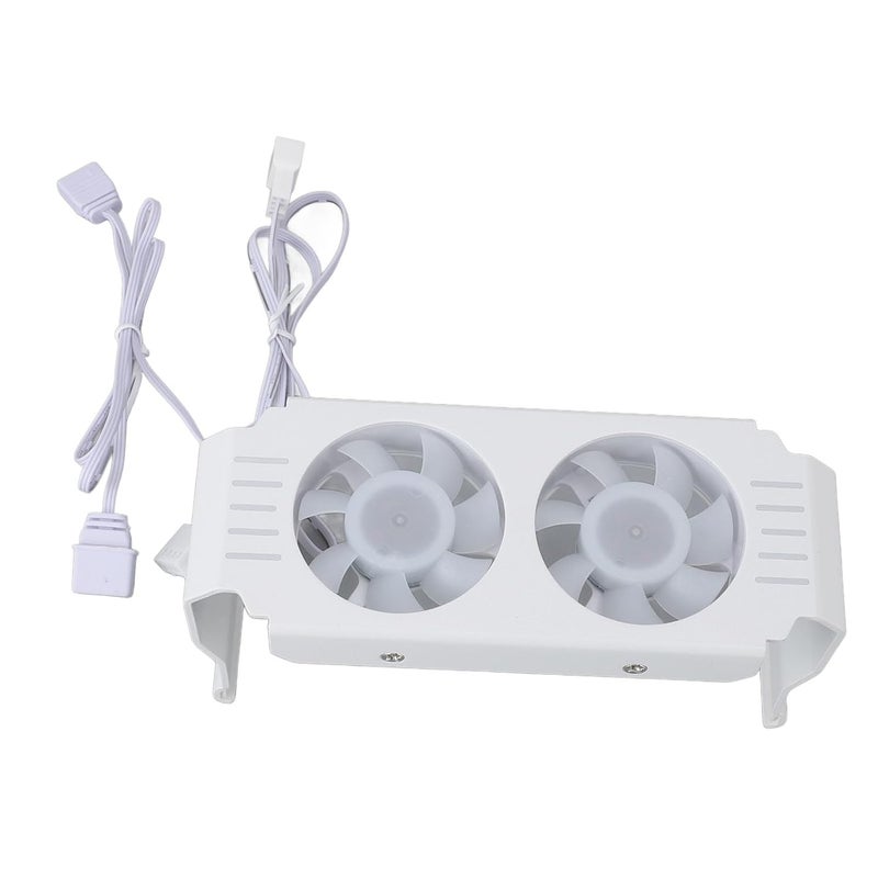 Dioche DoARGB RAM Computer Memory Module Heat Sink with Dual Cooling Fans and PWM Temperature Control for DDR DDR2 DDR3 DDR4 DDR5 – Efficient Memory Cooling Solution (White) - Image 3