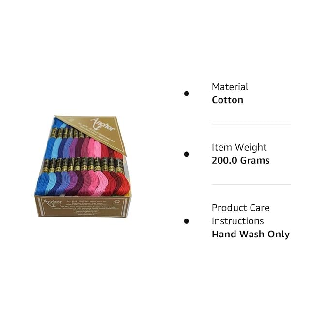 Generic Anchor Stranded Cotton Assorted Multicolour Skeins Stitch Kit 8m 50 Skiens 2 of Each 25 Shades - Image 2