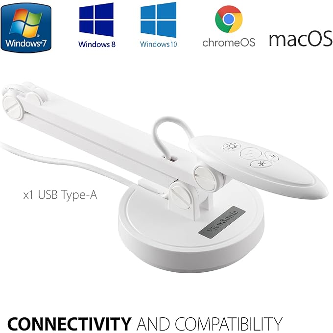 ViewSonic VB-VIS-002 8MP USB Document Camera with Adjustable Arm, Auto Focus, Digital Zoom with Windows, MacOS, and Chrome OS Support - Image 4