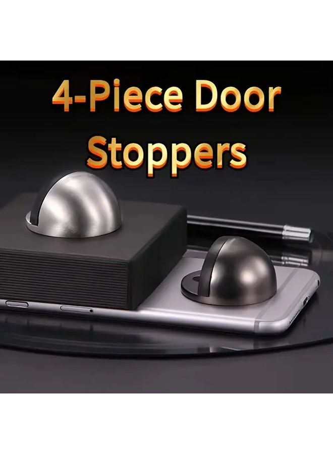 Pack of 4 Self Adhesive Stainless Steel Door Guards No Drilling Wall Protectors - Image 2
