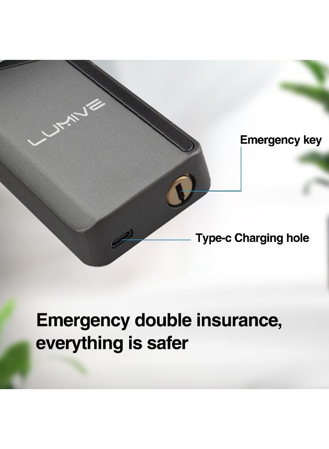 لوميف قفل باب ذكي Lumive Guardian G12، دعم اللغة العربية، إصدار Mortise 4585، التحكم في التطبيق، مناسب للأماكن الخارجية، إدخال بصمات الأصابع، كلمات المرور، Deadbolt، مفاتيح، 5 بطاقات RFID. يعمل مع Alexa (تطبيق TTLock - Bluetooth) - Image 5