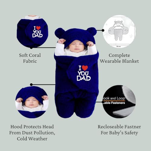 BRANDONN Baby Blanket Newborn Gift Pack of Swaddle Wrapper, 0-9 Months, Length 68 cm x Width 68 cm - Image 2