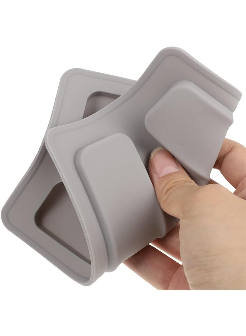 قطعتان من غطاء محمصة الخبز المصنوع من السيليكون، غطاء حماية من الأوساخ في المحمصة، غطاء علوي لجهاز المحمصة، غطاء واقي لصانعة الخبز، ملحقات أجزاء آلة الساندويتش (رمادي) - Image 3