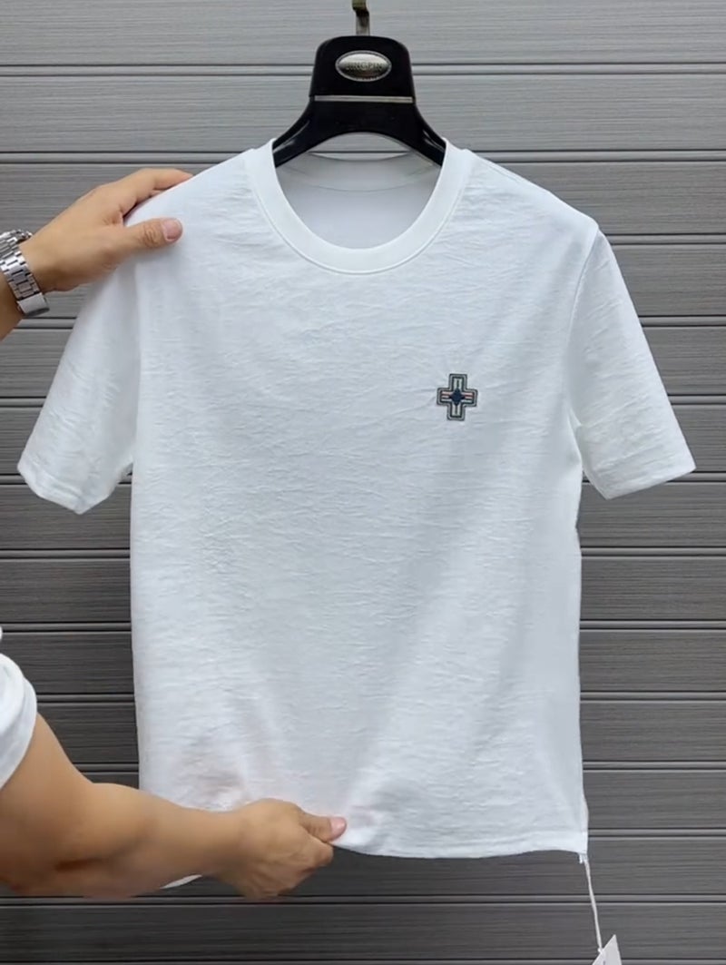 New Top T-Shirt Hong Kong Style Short-Sleeved Summer Loose Washing Men'S Casual All-Match Fashion Trendy Simple Style - Image 5