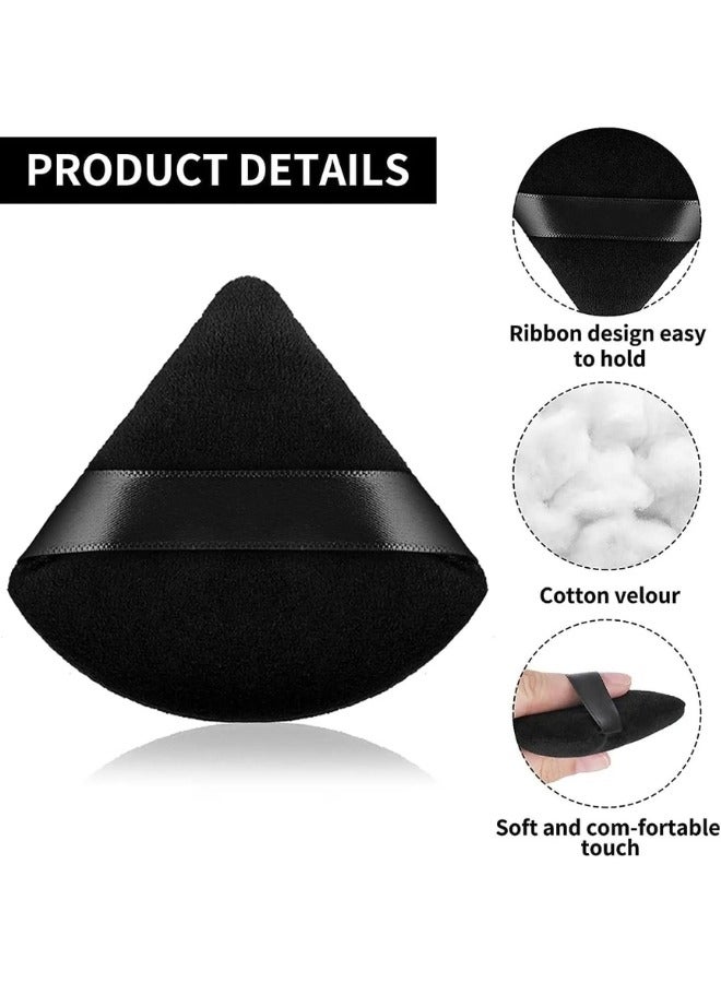 daroge 12 Pieces Makeup Sponge Triangle Powder Puff Black - Image 3