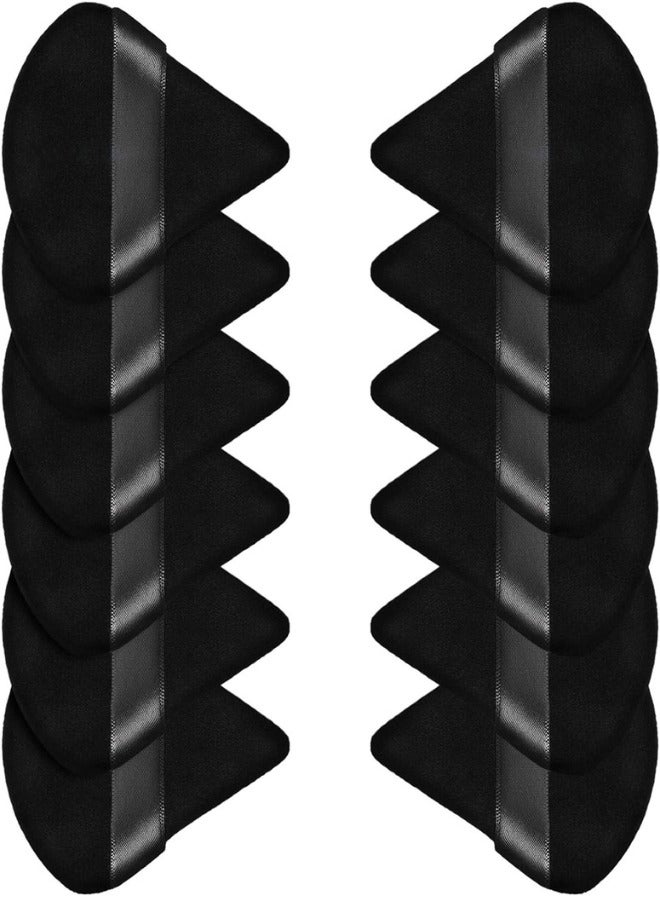 daroge 12 Pieces Makeup Sponge Triangle Powder Puff Black - Image 1
