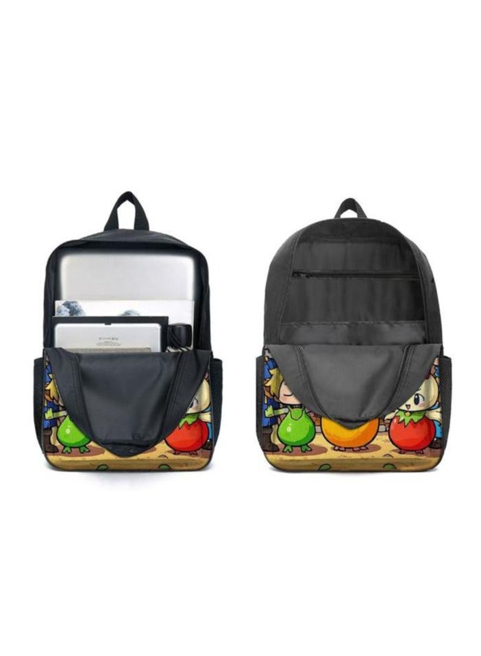 Cartoon three-piece schoolbag with front pocket - 448