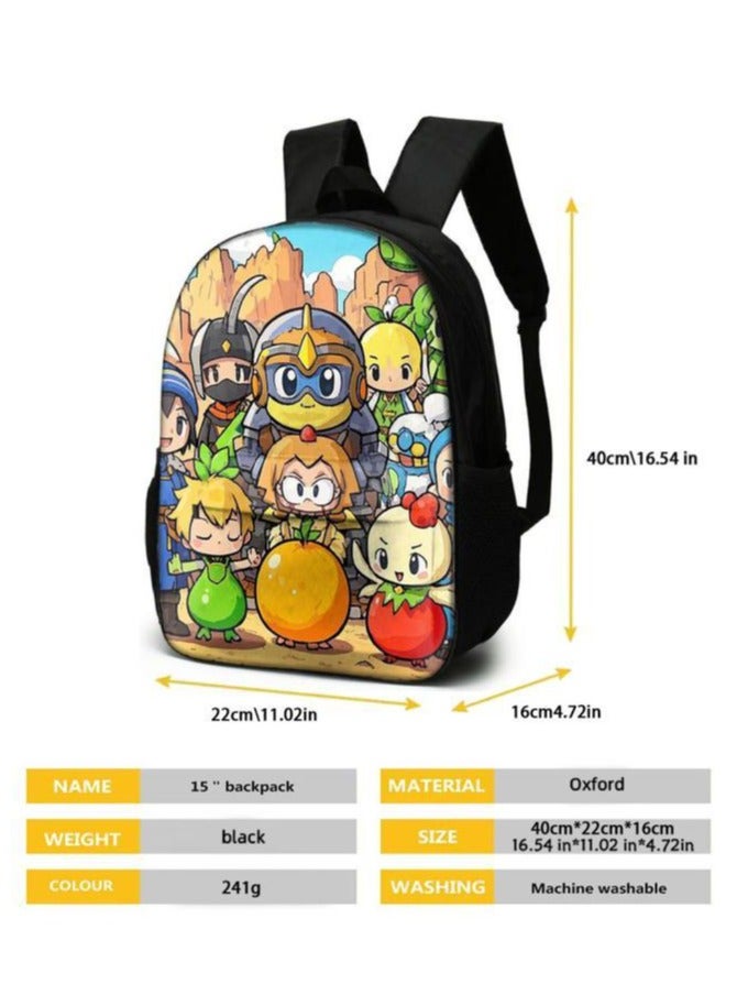 Cartoon three-piece schoolbag with front pocket - 448