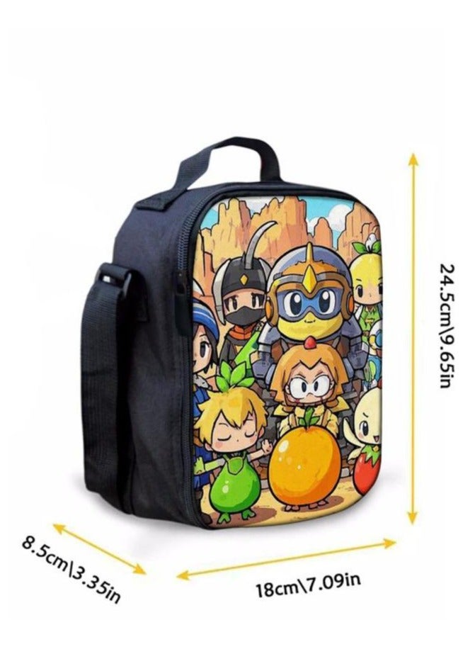 Cartoon three-piece schoolbag with front pocket - 448