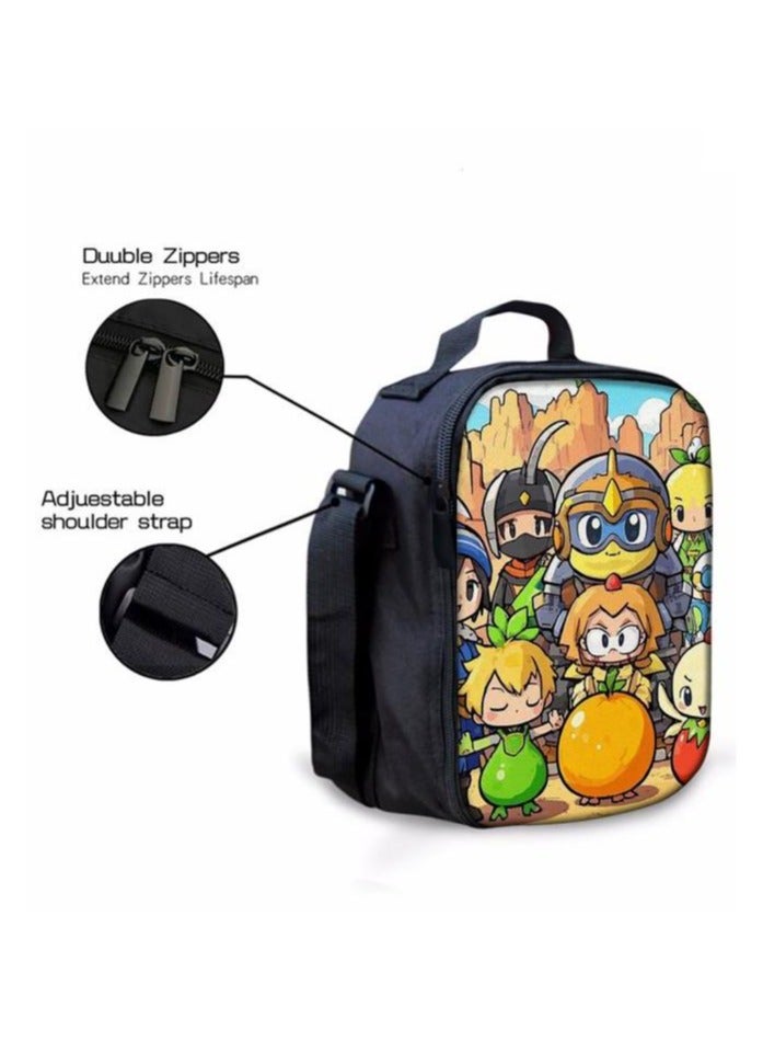 Cartoon three-piece schoolbag with front pocket - 448