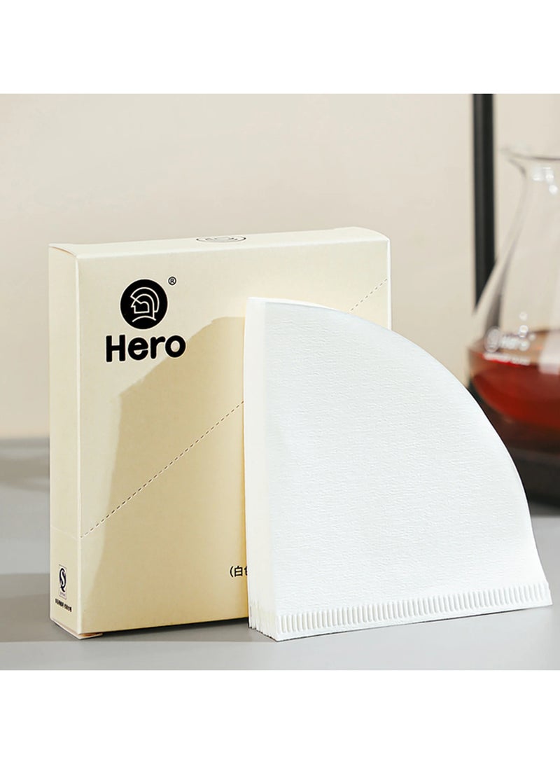 زيروهيرو زيرو هيرو فلتر قهوة ورقي Hero V02 - أبيض، 100 قطعة  - Image 3