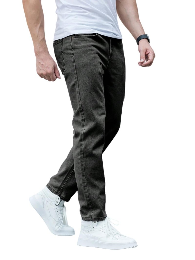 JVX Men Mid Rise Jeans Pants || Denim Jeans (Jeans -01) (30, Black) |Fit Type: Regular Fit - Image 1