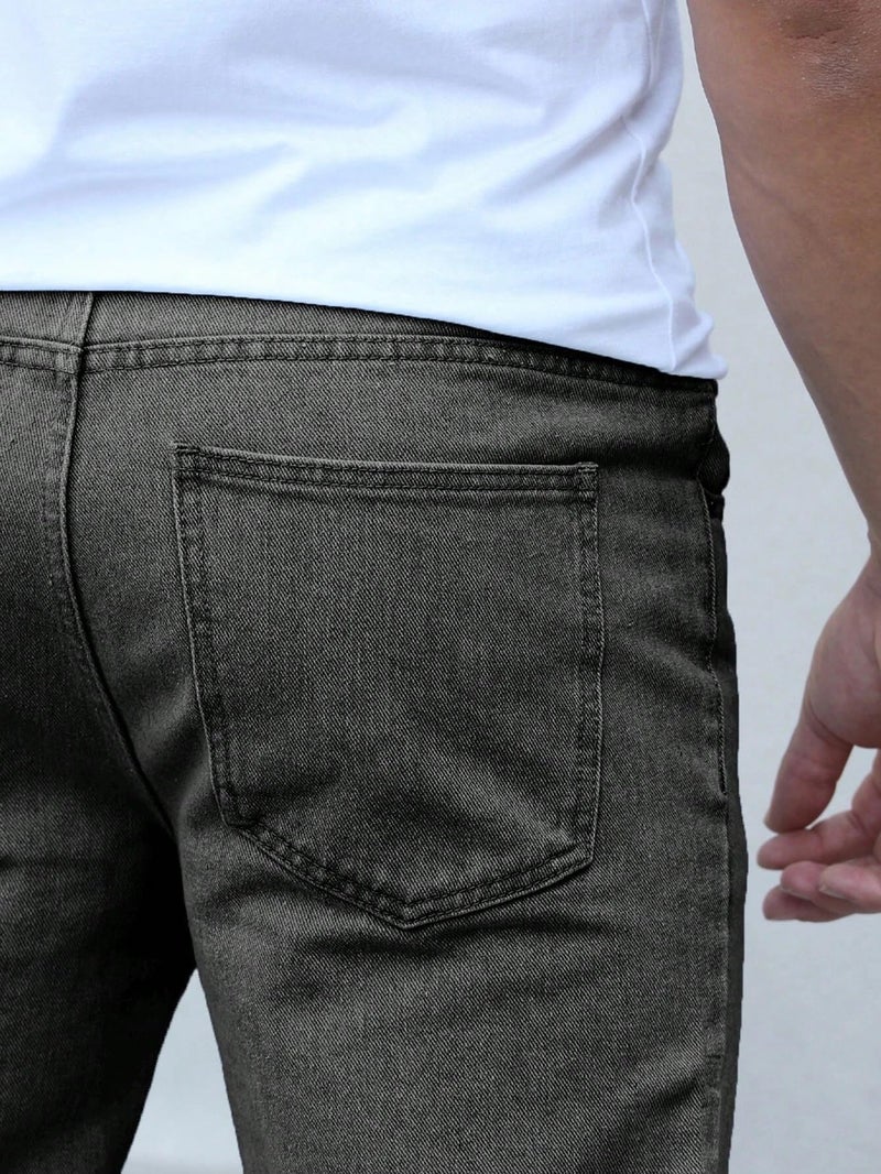 JVX Men Mid Rise Jeans Pants || Denim Jeans (Jeans -01) (30, Black) |Fit Type: Regular Fit - Image 3