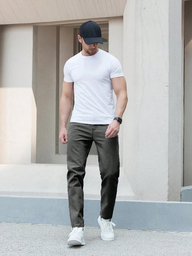 JVX Men Mid Rise Jeans Pants || Denim Jeans (Jeans -01) (30, Black) |Fit Type: Regular Fit - Image 2