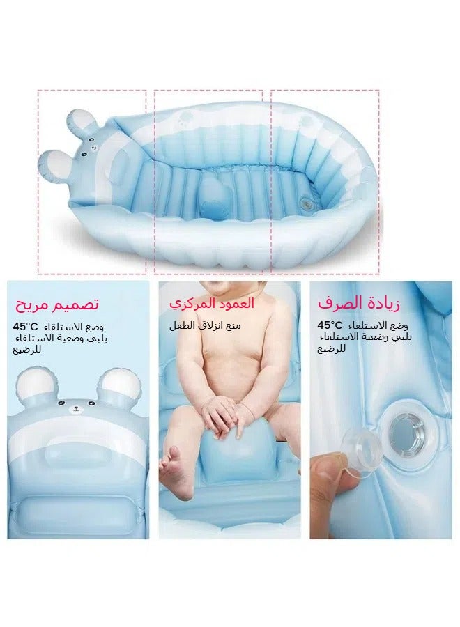 عام حوض استحمام للأطفال قابل للنفخ ، بركة تخزين قابلة للطي ، حوض استحمام للأطفال الحيوانات الكرتونية - Image 3