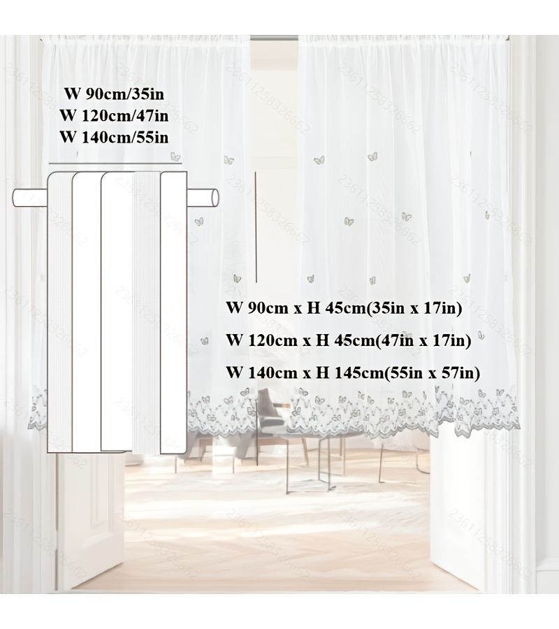 A Single Piece Faux Linen Patchwork Tassel Curtain W120 X H17 72inch Rod Pocket Top Unlined Machine Washable Artistic Home Decor For Bedroom Kitchen Dining Room All Seasons - Image 3