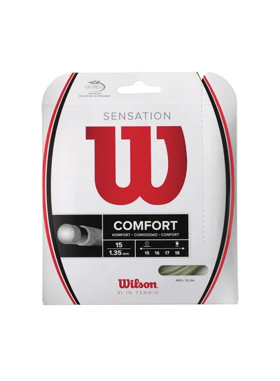 Wilson Sensation Tennis String Gauge 15 (1.35mm) - Set 40 ft / 12.2 m, Clear