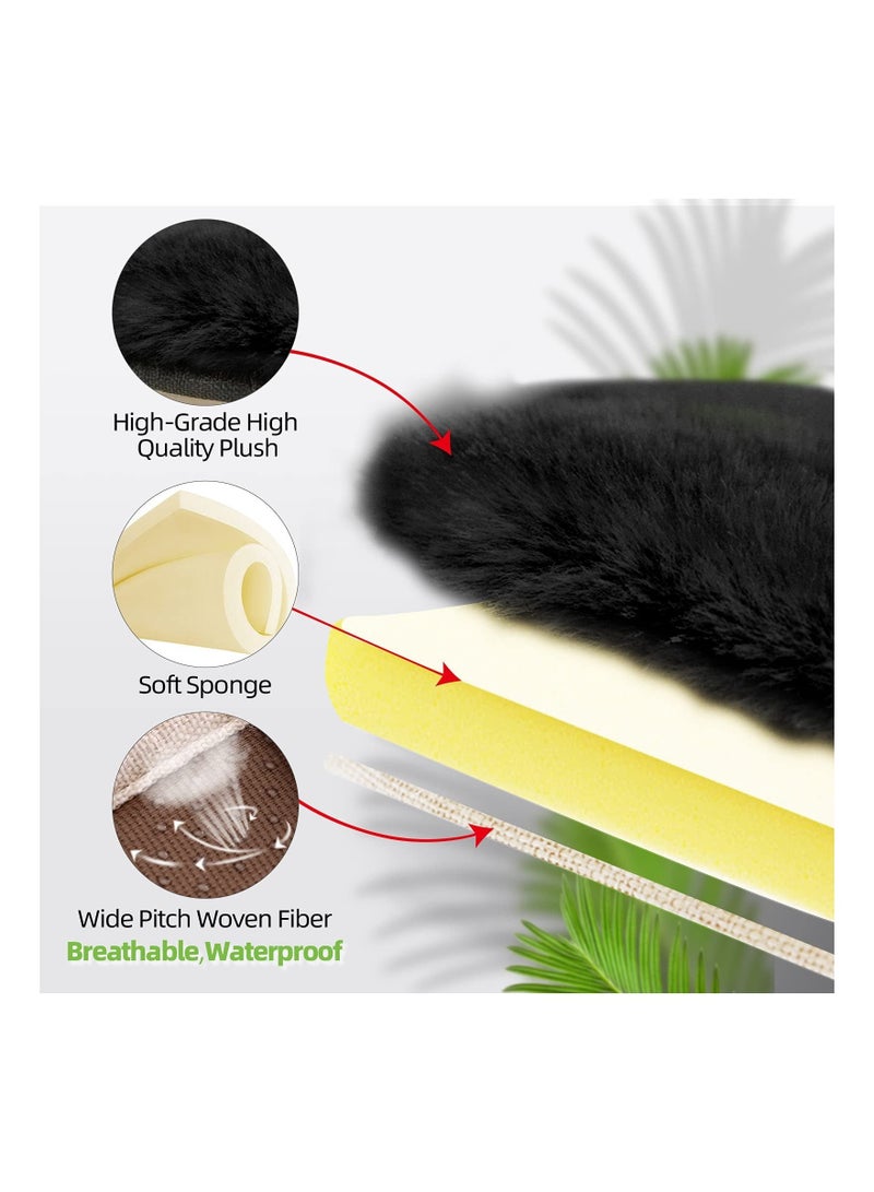 Captaintech Winter Warm Baby Stroller Cushion (78 X 35Cm), Universal Newborn Carriage Cushion Faux Sheepskin Baby Seat Pad Soft Baby Seat Liner Newborn Stroller Cushion Comfortable Winter Cushion For Stroller - Image 5