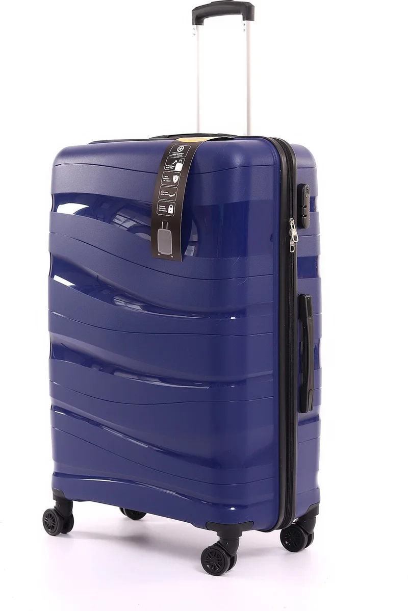 Esbuik Polipropline Unbreakable Silicone 3-Piece Suitcase & Suitcase Set (Cabin+Medium+Large Size)