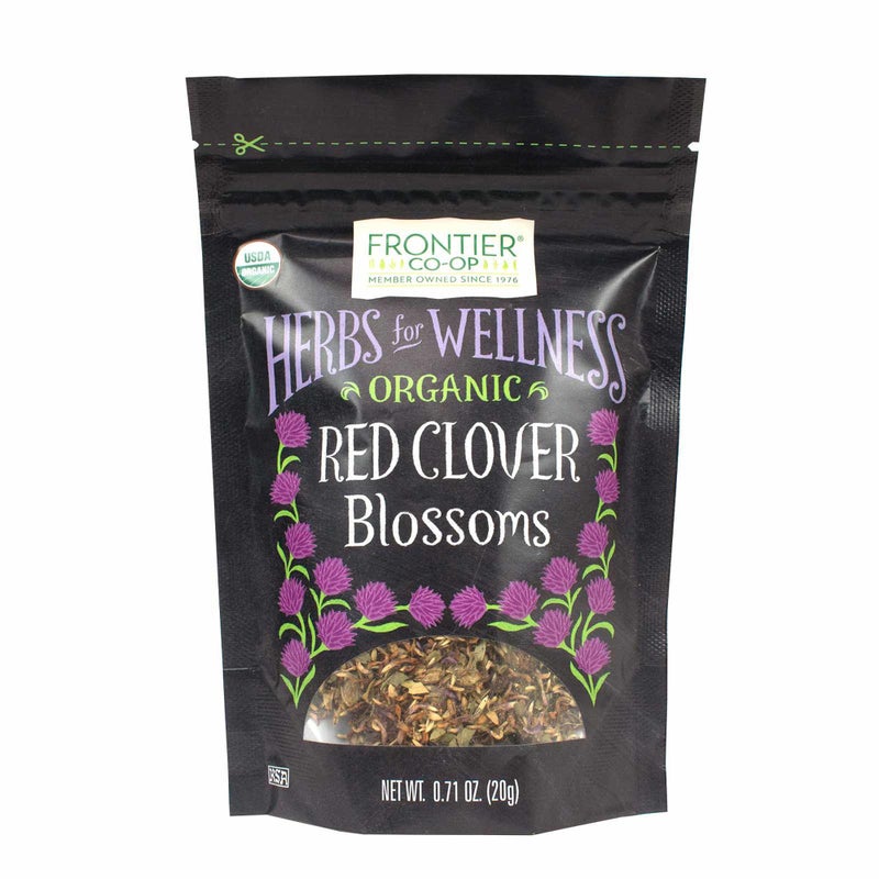 Frontier Co-op Organic Whole Red Clover Blossoms, 0.71oz - Fragrant, Natural & Versatile for Garnishes & Red Clover Tea - Kosher, Non-Irradiated - Image 1