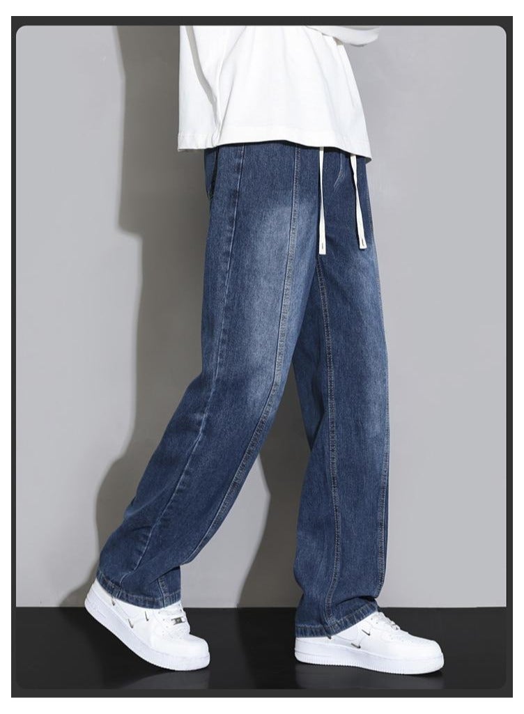 Fashionable Men's Loose Straight Leg Jeans, Wide Leg Casual Pants  - Image 2