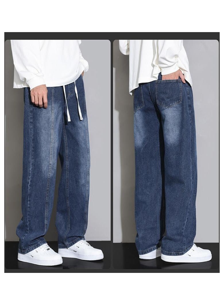 Fashionable Men's Loose Straight Leg Jeans, Wide Leg Casual Pants  - Image 3