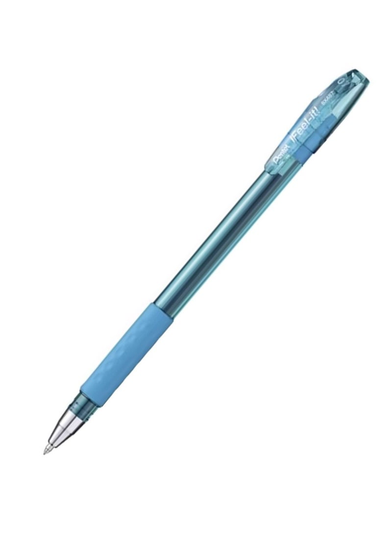 Pentel قلم حبر جاف 12 قطعة Ifeel-It بقطر 0.7 مم حبر أزرق سماوي - Image 2