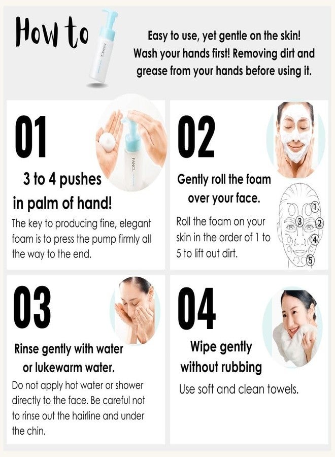 FANCL Pure Moist Cleansing Foam - Japanese Facial Cleanser, Face Wash, Luxurious Foaming Lather, Hydrating, additive-free, Women/Men/Kids, All Skin Types - Image 4