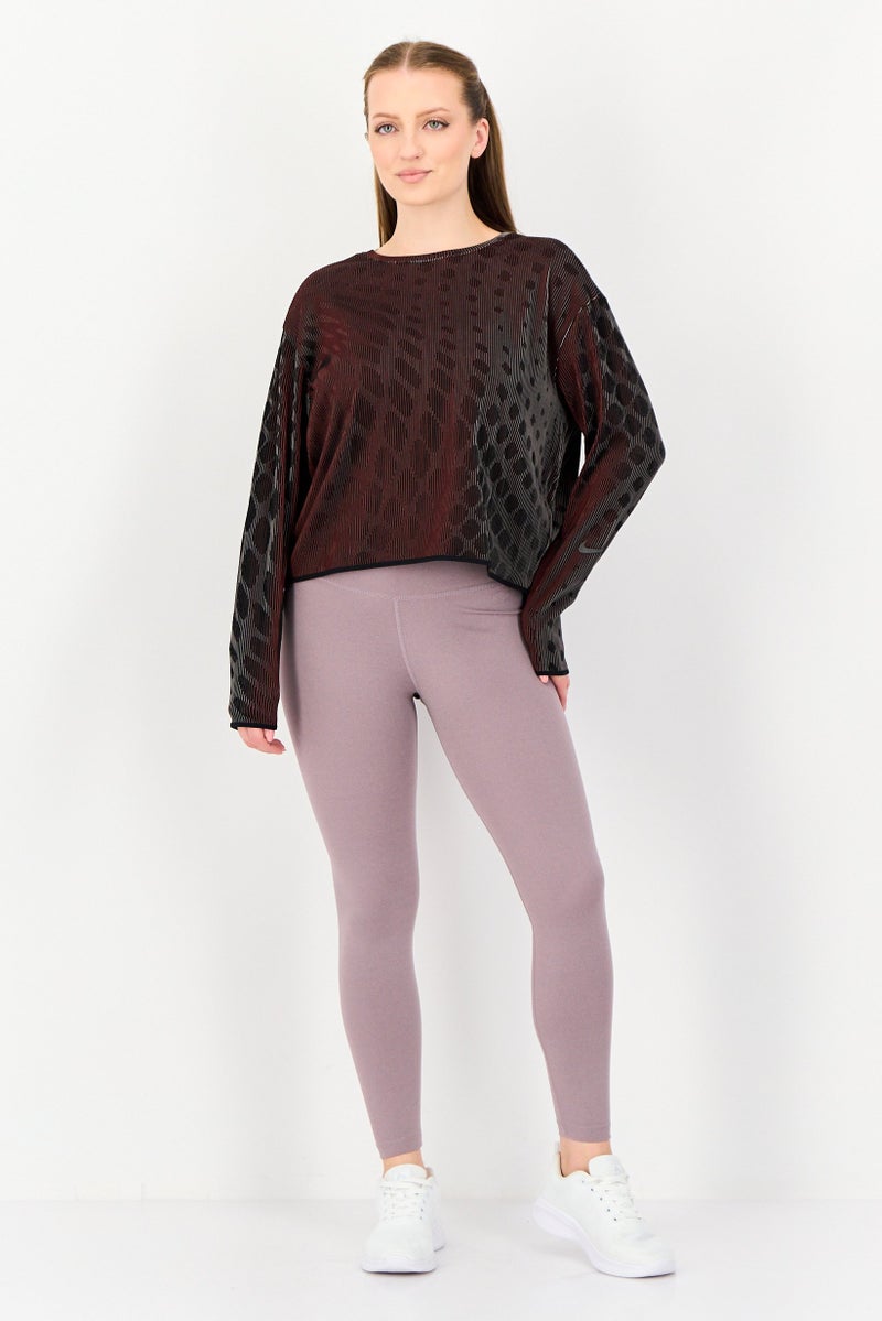 Nike Women Standard Fit Long Sleeve Running Top, Multicolor - Image 3