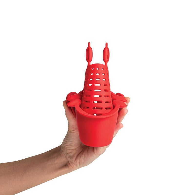 OTOTO NEW Crabby Clip-On Strainer by OTOTO - Silicone and Stainless Steel Pasta Strainer, Funny Gifts, Cute Kitchen Accessories, Red Crab, Cool Kitchen Gadgets - Image 4