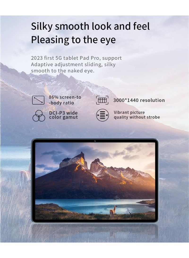 إيرتاب تابلت T300 الذكي بشاشة 10.1 بوصة، يعمل بنظام أندرويد 13، بسعة تخزين 1 تيرابايت وذاكرة وصول عشوائي 16 جيجابايت، ومعالج رباعي النواة، وواي فاي، وشبكة LTE، وشريحة اتصال، وقلم لمس ولوحة مفاتيح - أزرق - Image 4