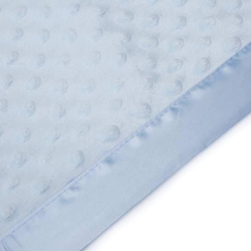 Pro Goleem Baby Soft Minky Dot Blanket with Silky Satin Backing Baby Gifts for Girls and Boys (Blue, 30’’ x 40’’) - Image 4