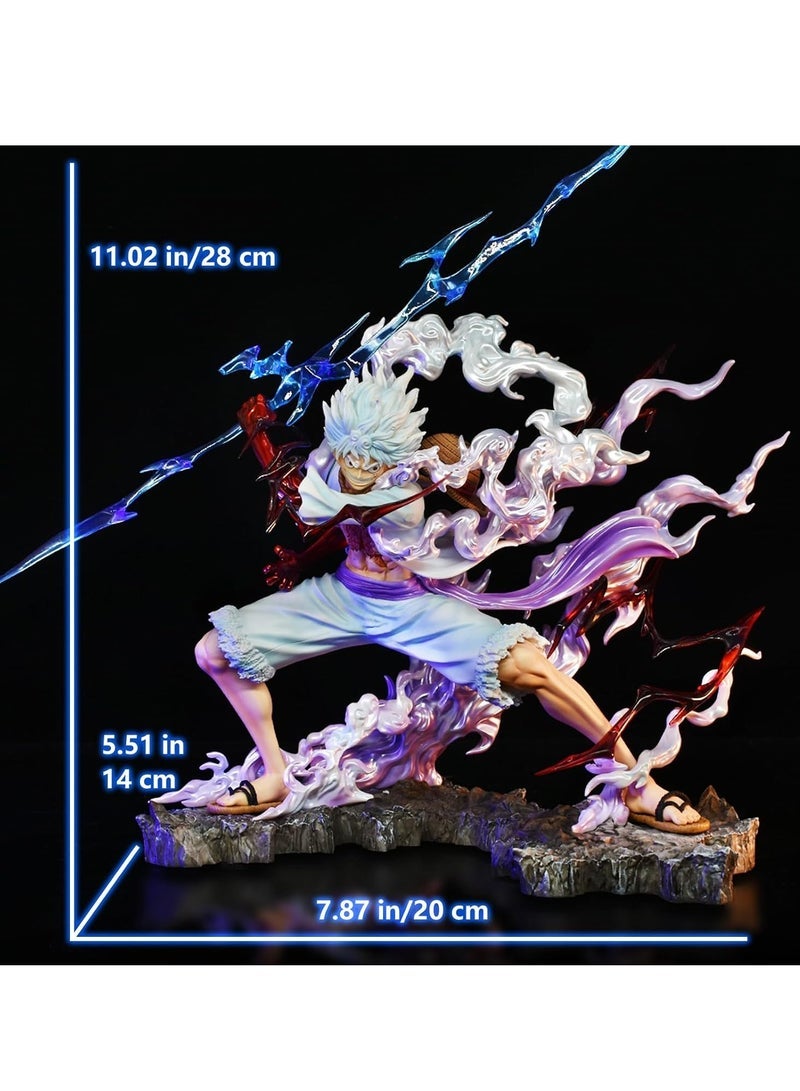 general تمثال ون بيس، لوفي الجيل الخامس، مكافأة نيكه، لوفي يمسك الرعد والبرق، نموذج زينة (26 سم) - Image 2