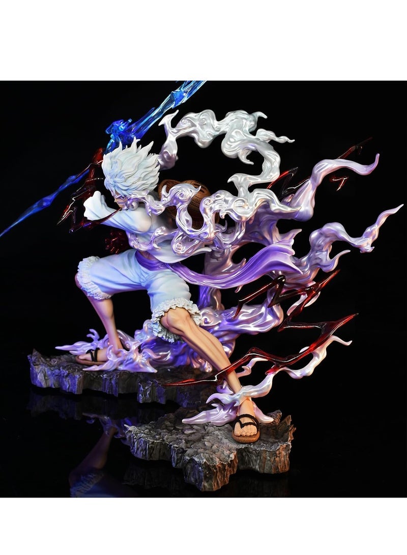 general تمثال ون بيس، لوفي الجيل الخامس، مكافأة نيكه، لوفي يمسك الرعد والبرق، نموذج زينة (26 سم) - Image 3